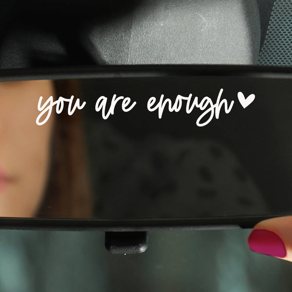 You Are Enough Mirror Decal Positive Affirmation: Rainbow Holographic-Sticker/Decal-MODE-Couture-Boutique-Womens-Clothing