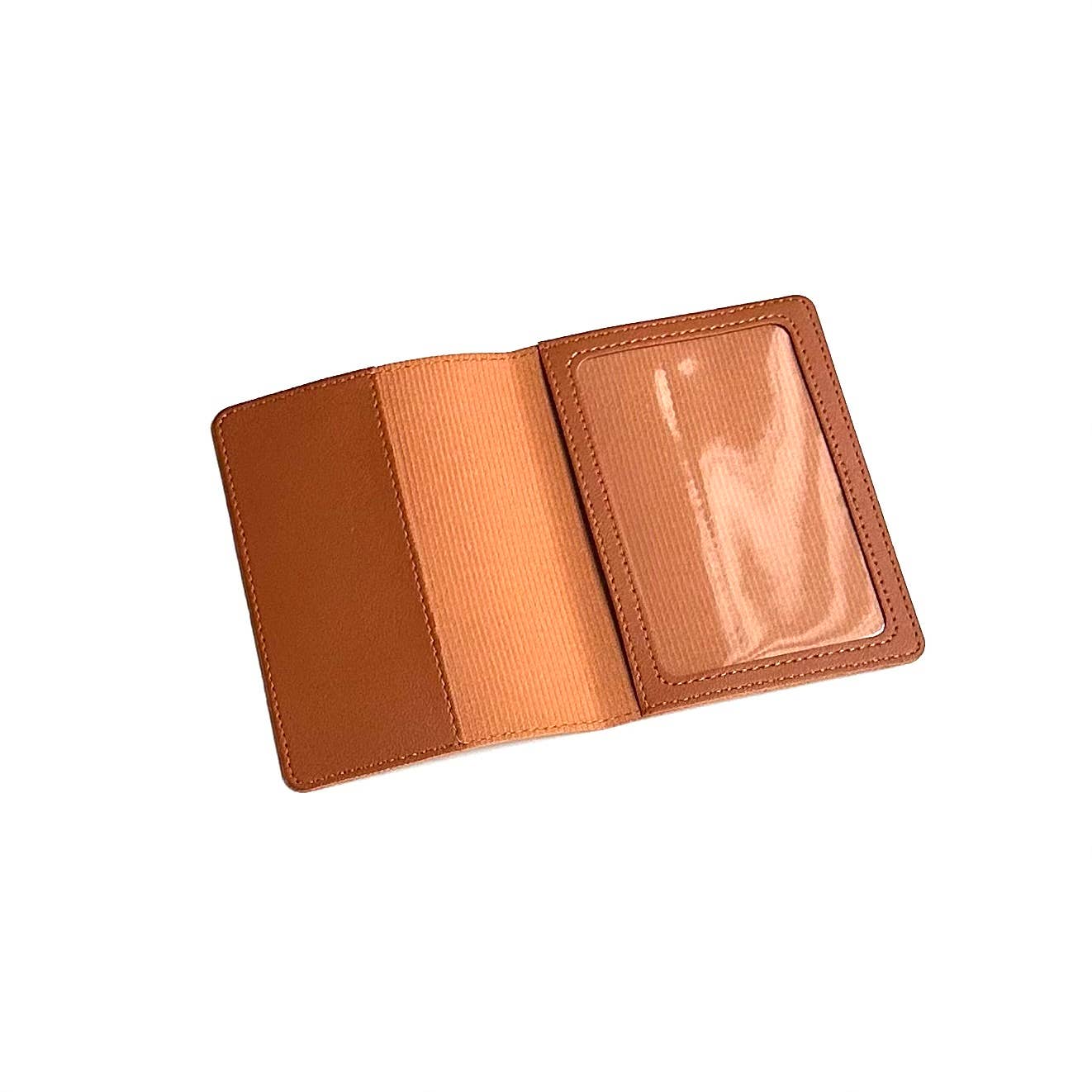 VEGAN LEATHER TRAVEL PASSPORT COVER CASE IN COGNAC-MODE-Couture-Boutique-Womens-Clothing