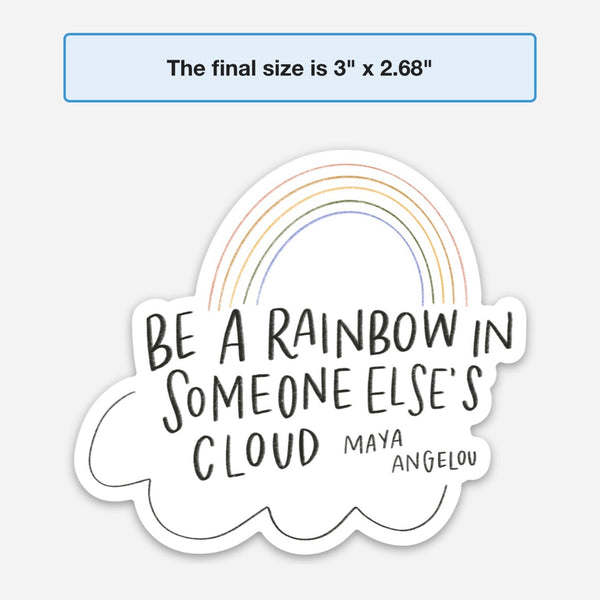 Maya Angelou quote sticker | Rainbow sticker-MODE-Couture-Boutique-Womens-Clothing