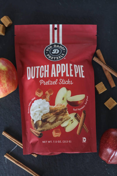 POP DADDY DUTCH APPLE PIE SEASONED PRETZELS 7.5 OZ-pretzels-MODE-Couture-Boutique-Womens-Clothing