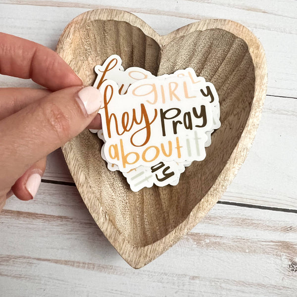 Girl Pray About It Sticker | Christian stickers-MODE-Couture-Boutique-Womens-Clothing