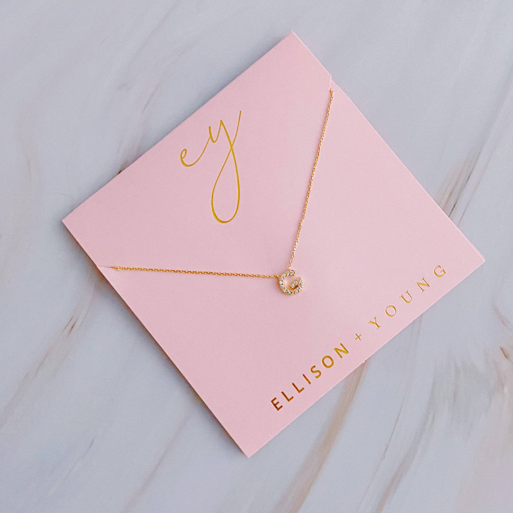 UNDERSTATED BEAUTY INITIAL NECKLACE IN GOLD-NECKLACE-MODE-Couture-Boutique-Womens-Clothing