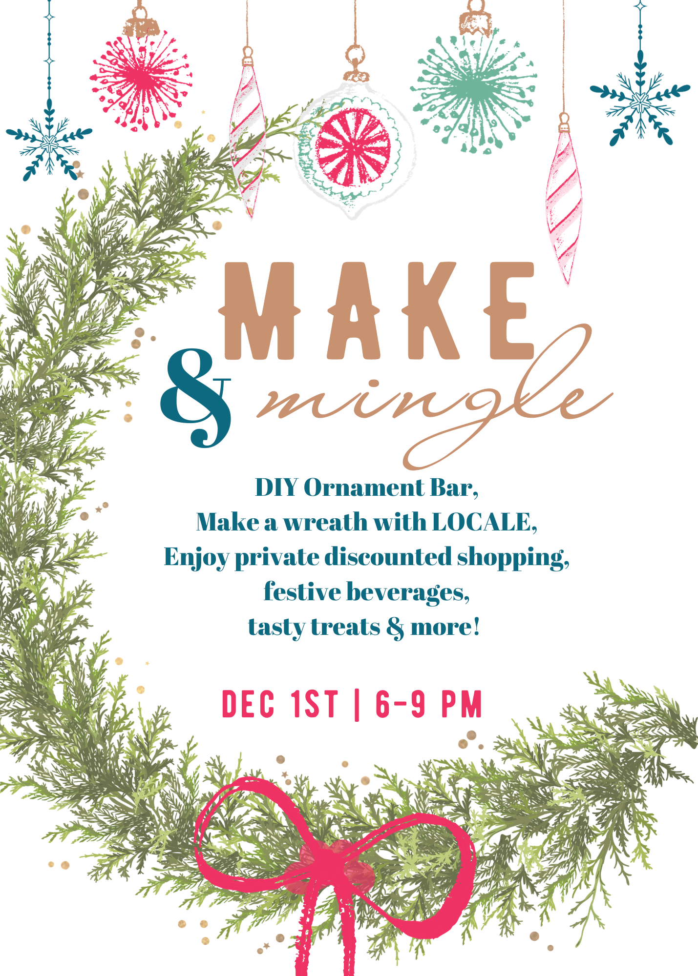 HOLIDAY MAKE & MINGLE 12.01.23 6PM-9PM-Event-MODE-Couture-Boutique-Womens-Clothing