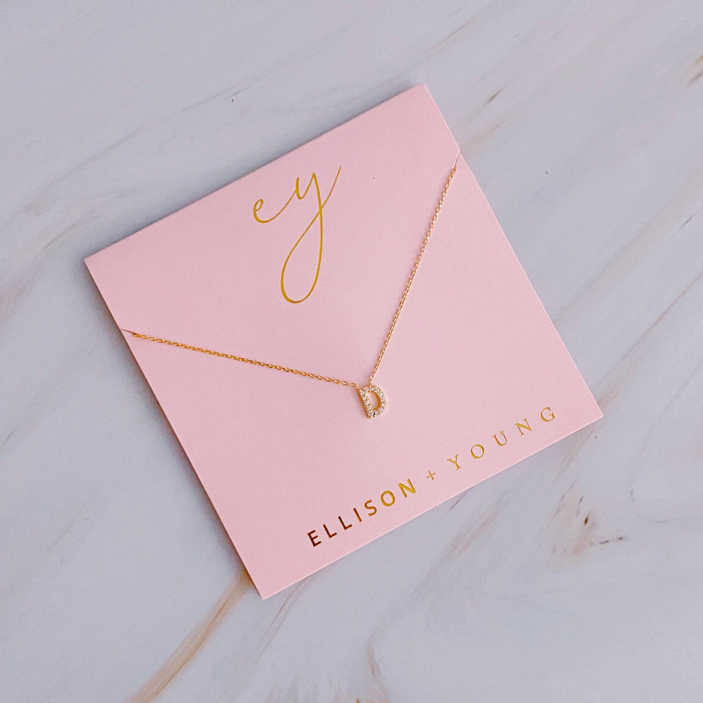 UNDERSTATED BEAUTY INITIAL NECKLACE IN GOLD-NECKLACE-MODE-Couture-Boutique-Womens-Clothing