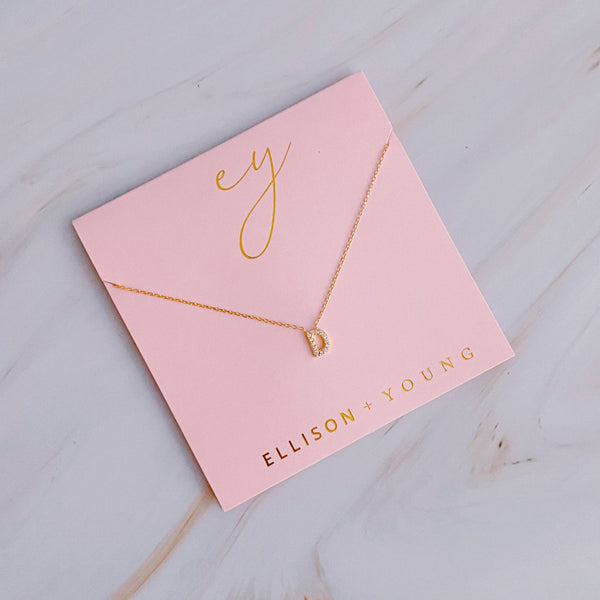 UNDERSTATED BEAUTY INITIAL NECKLACE IN GOLD-NECKLACE-MODE-Couture-Boutique-Womens-Clothing