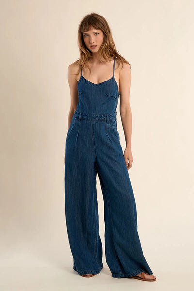 BREAKAWAY JUMPSUIT IN DENIM BLUE-JUMPSUIT-MODE-Couture-Boutique-Womens-Clothing