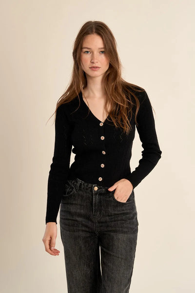 KEEPSAKE KNIT CARDIGAN IN BLACK-CARDIGAN-MODE-Couture-Boutique-Womens-Clothing