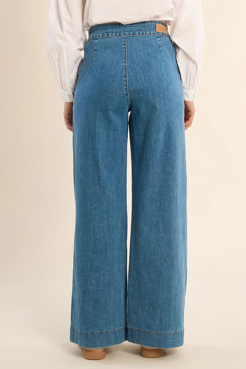 EVERYDAY EASE WIDE LEG DENIM IN LIGHT BLUE-Jeans-MODE-Couture-Boutique-Womens-Clothing