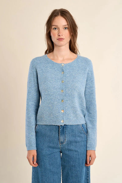 CLOUDLIGHT KNITTED CARDIGAN IN LIGHT BLUE-CARDIGAN-MODE-Couture-Boutique-Womens-Clothing