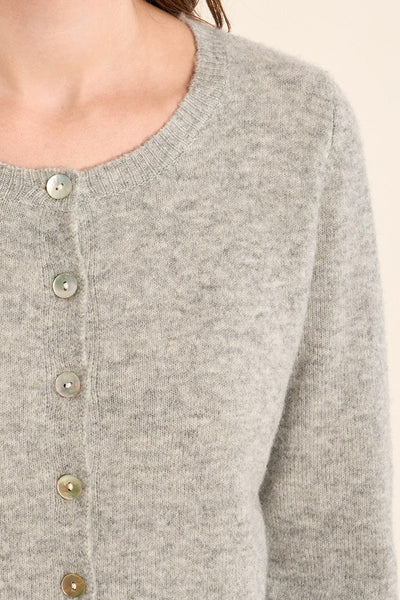 CLOUDLIGHT KNITTED CARDIGAN IN HEATHER GRAY-CARDIGAN-MODE-Couture-Boutique-Womens-Clothing