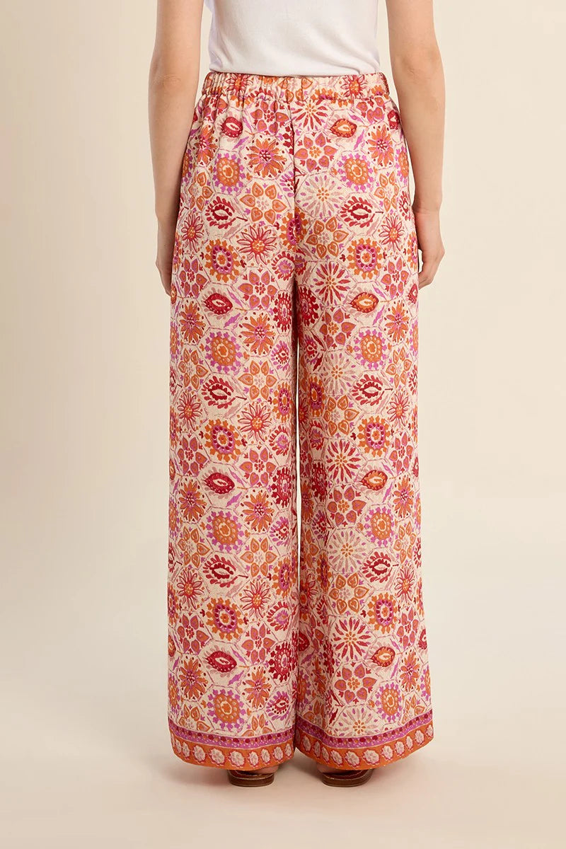 OUT OF OFFICE TROPICAL PRINT SET IN ORANGE
