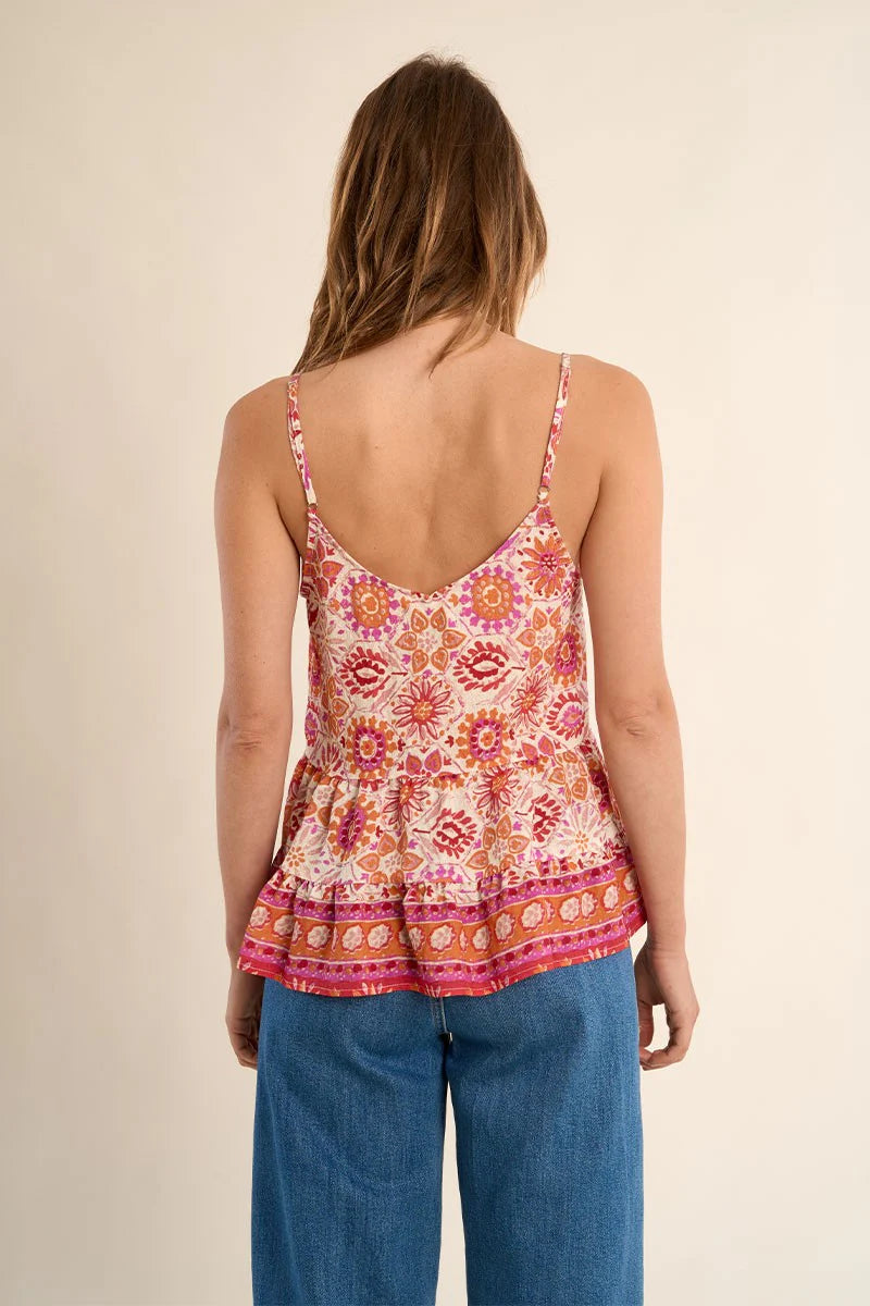 OUT OF OFFICE TROPICAL PRINT SET IN ORANGE