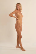IRIDESCENT ONE PIECE SWIMSUIT IN COPPER