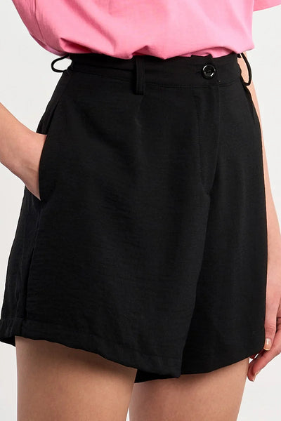 MONICA HIGH WAISTED SHORTS IN BLACK-TROUSER SHORTS-MODE-Couture-Boutique-Womens-Clothing