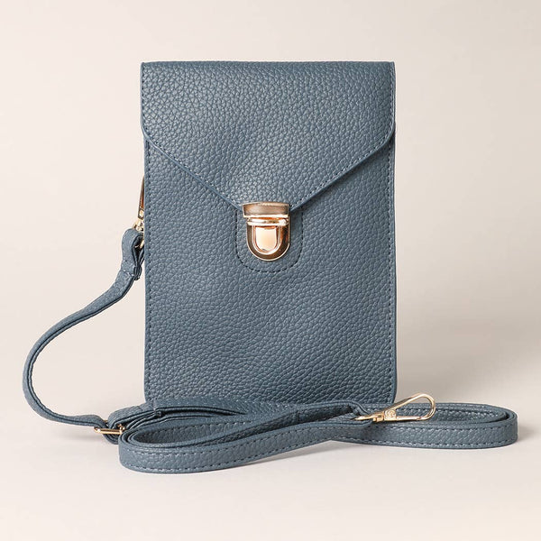Cell Phone Holder Crossbody Bag: in Black-MODE-Couture-Boutique-Womens-Clothing