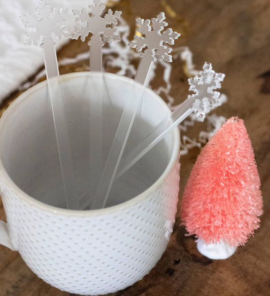 PINK CHRISTMAS ACRYLIC STIR STICKS ASSORTED-BARWARE-MODE-Couture-Boutique-Womens-Clothing