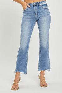 RISEN HIGH SLIM STRAIGHT JEANS IN MEDIUM DENIM-MODE-Couture-Boutique-Womens-Clothing