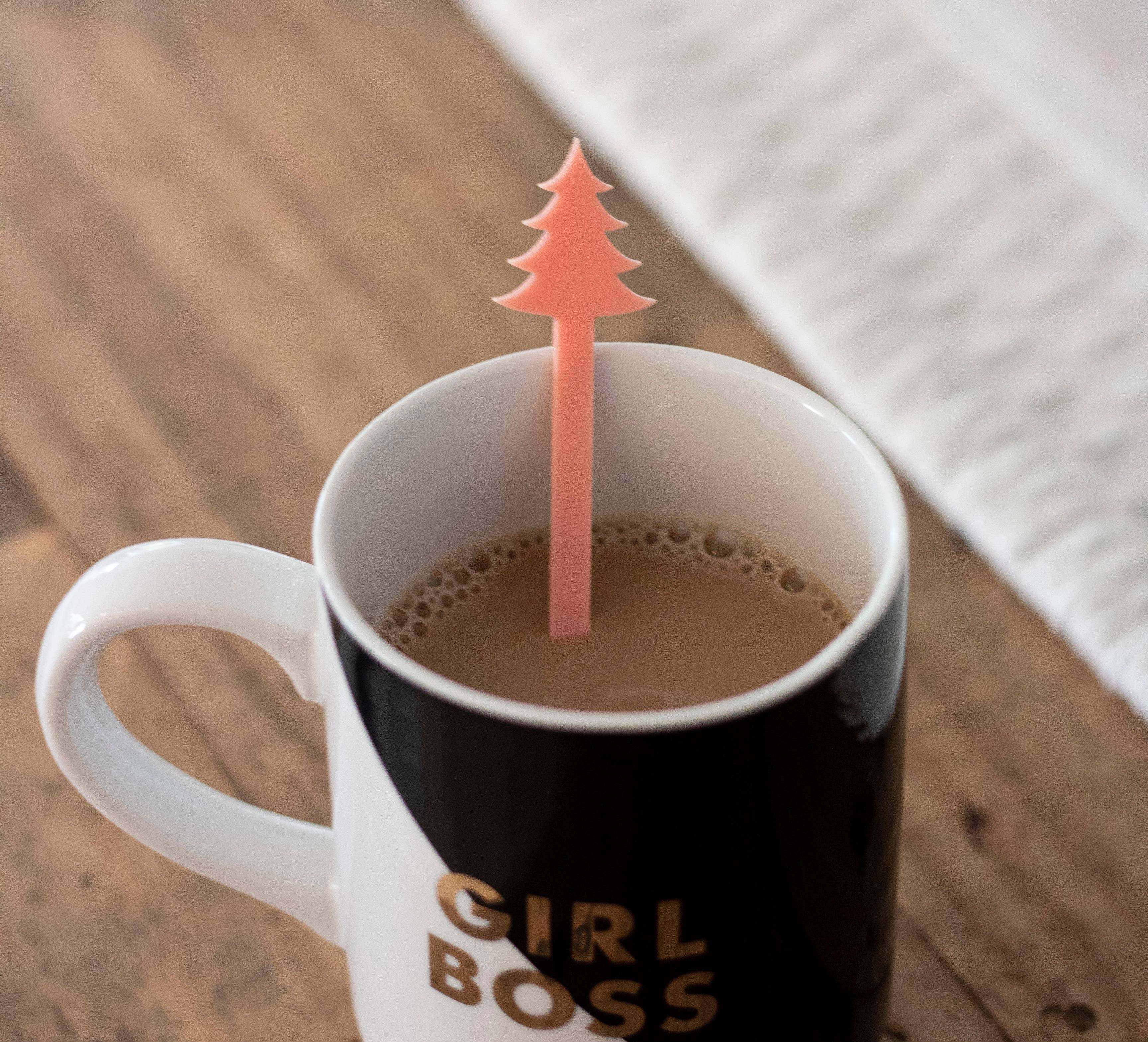 PINK CHRISTMAS ACRYLIC STIR STICKS ASSORTED-BARWARE-MODE-Couture-Boutique-Womens-Clothing