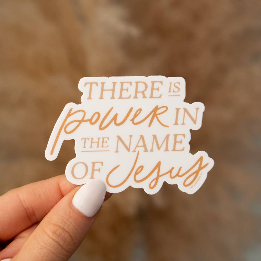 POWER IN THE NAME OF JESUS VINYL STICKER-Sticker/Decal-MODE-Couture-Boutique-Womens-Clothing