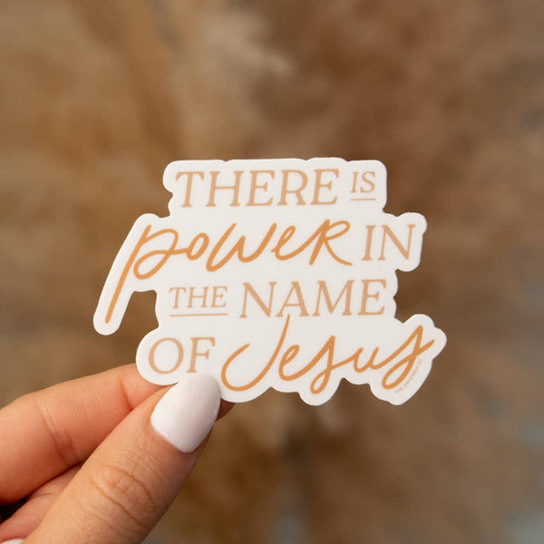 POWER IN THE NAME OF JESUS VINYL STICKER-Sticker/Decal-MODE-Couture-Boutique-Womens-Clothing