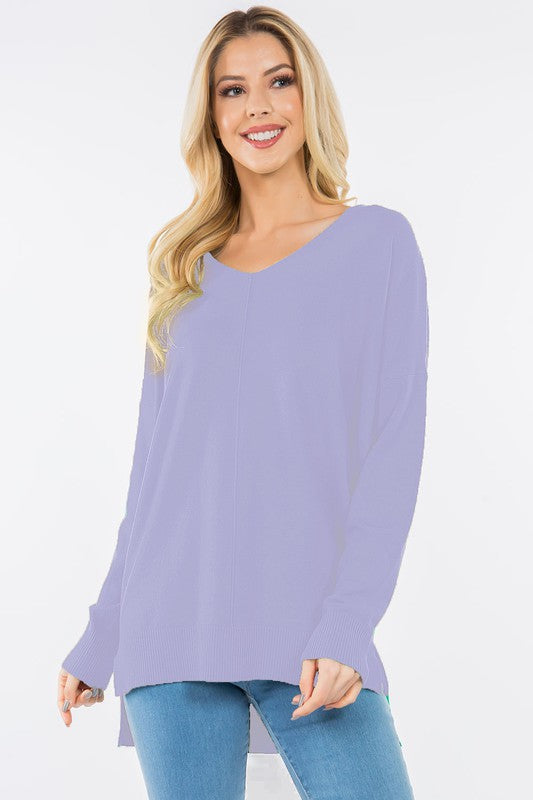 BROOKLYNN SWEATER IN PERIWINKLE-Sweaters-MODE-Couture-Boutique-Womens-Clothing