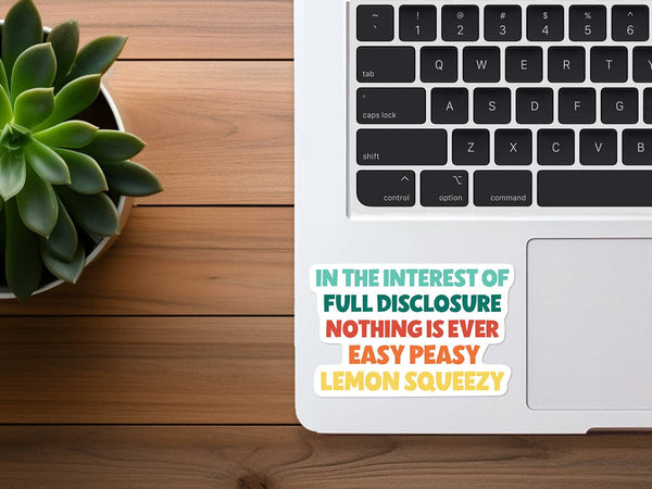 Easy Peasy Lemon Squeezy | Funny Sticker | Waterproof Vinyl-MODE-Couture-Boutique-Womens-Clothing
