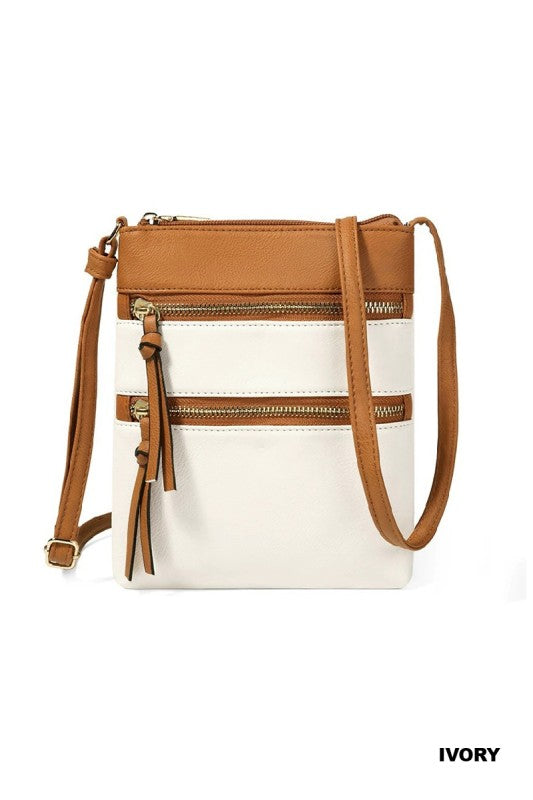 SARIONNA VEGAN LEATHER CROSSBODY SHOULDER BAG IN IVORY-BAG-MODE-Couture-Boutique-Womens-Clothing