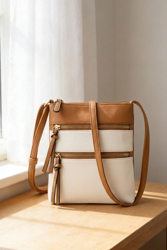 SARIONNA VEGAN LEATHER CROSSBODY SHOULDER BAG IN IVORY-BAG-MODE-Couture-Boutique-Womens-Clothing