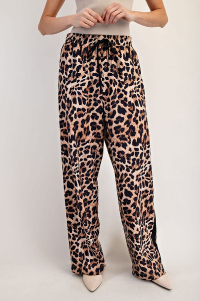 EARLY MORNING SIDE STRIPE TRACK PANTS IN LEOPARD-Track Pants-MODE-Couture-Boutique-Womens-Clothing