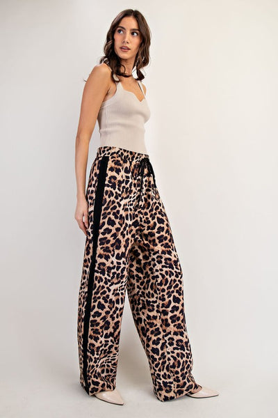 EARLY MORNING SIDE STRIPE TRACK PANTS IN LEOPARD-Track Pants-MODE-Couture-Boutique-Womens-Clothing