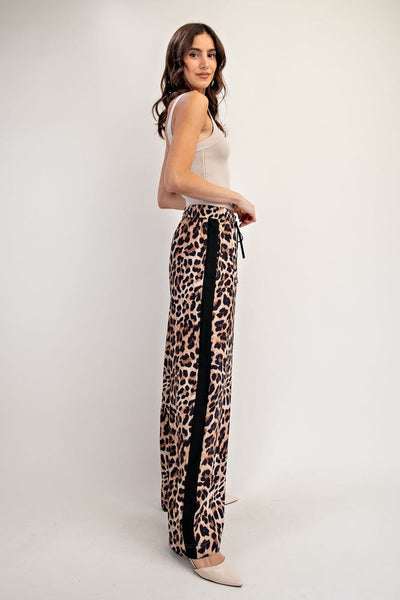 EARLY MORNING SIDE STRIPE TRACK PANTS IN LEOPARD-Track Pants-MODE-Couture-Boutique-Womens-Clothing
