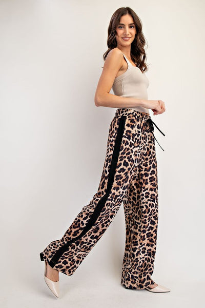 EARLY MORNING SIDE STRIPE TRACK PANTS IN LEOPARD-Track Pants-MODE-Couture-Boutique-Womens-Clothing