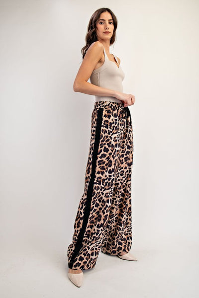EARLY MORNING SIDE STRIPE TRACK PANTS IN LEOPARD-Track Pants-MODE-Couture-Boutique-Womens-Clothing