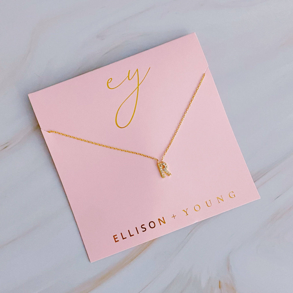 UNDERSTATED BEAUTY INITIAL NECKLACE IN GOLD-NECKLACE-MODE-Couture-Boutique-Womens-Clothing