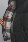 HIT THE HILLS SOLID REVERSIBLE PUFFER VEST IN BLACK-Vest-MODE-Couture-Boutique-Womens-Clothing