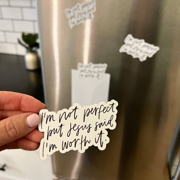 Jesus Magnet | Fridge magnets | Christian magnet: Black & White-MODE-Couture-Boutique-Womens-Clothing