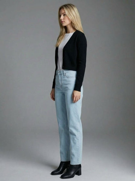 HILARY MID RISE MIDI WIDE LEG JEANS IN LIGHT WASH-Jeans-MODE-Couture-Boutique-Womens-Clothing