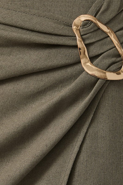 OASIS DRIVE WRAP MIDI SKIRT IN OLIVE-SKIRTS-MODE-Couture-Boutique-Womens-Clothing