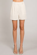 POSITANO COAST TWEED BERMUDA SHORTS IN IVORY-SHORTS-MODE-Couture-Boutique-Womens-Clothing
