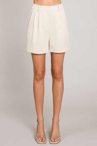 POSITANO COAST TWEED BERMUDA SHORTS IN IVORY-SHORTS-MODE-Couture-Boutique-Womens-Clothing