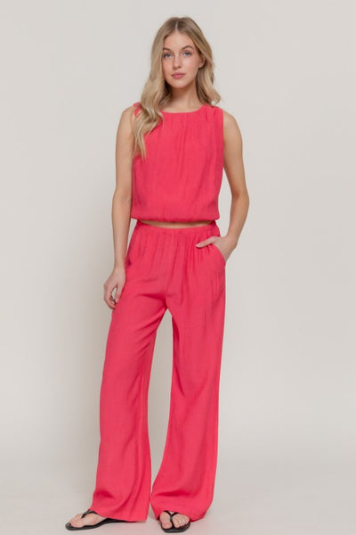 SUNSET SOIREE SLEEVELESS BALLOON TOP IN PINK-Tops-MODE-Couture-Boutique-Womens-Clothing