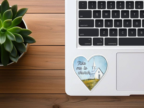 Take Me to Church | Vinyl Christian Sticker | Heart Painting-MODE-Couture-Boutique-Womens-Clothing