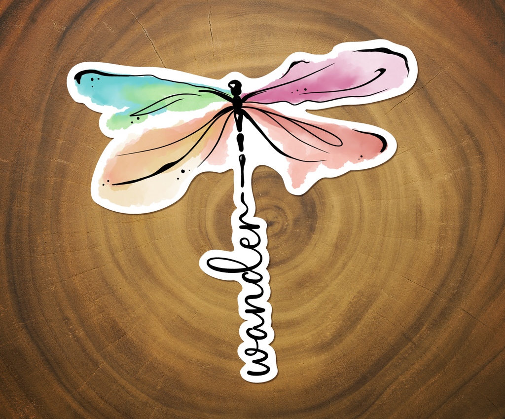 Watercolor Dragonfly Sticker | Wanderlust | Waterproof-MODE-Couture-Boutique-Womens-Clothing