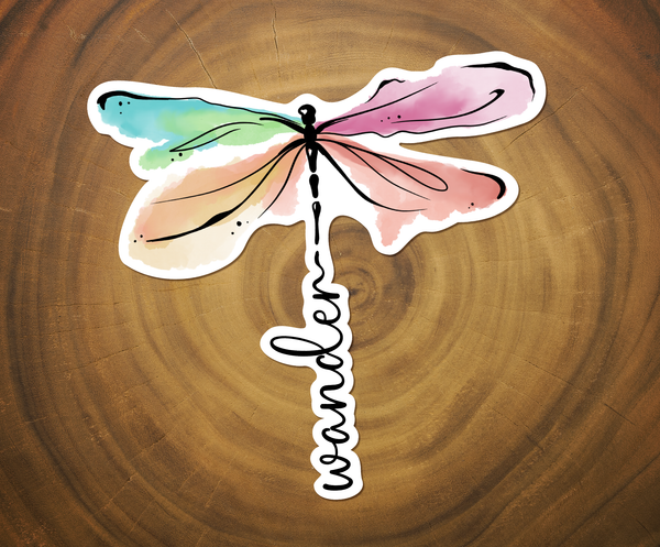 Watercolor Dragonfly Sticker | Wanderlust | Waterproof-MODE-Couture-Boutique-Womens-Clothing