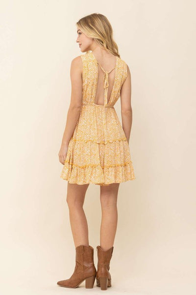 SEEING STARS SLEEVELESS MINI DRESS IN MUSTARD-Dresses-MODE-Couture-Boutique-Womens-Clothing