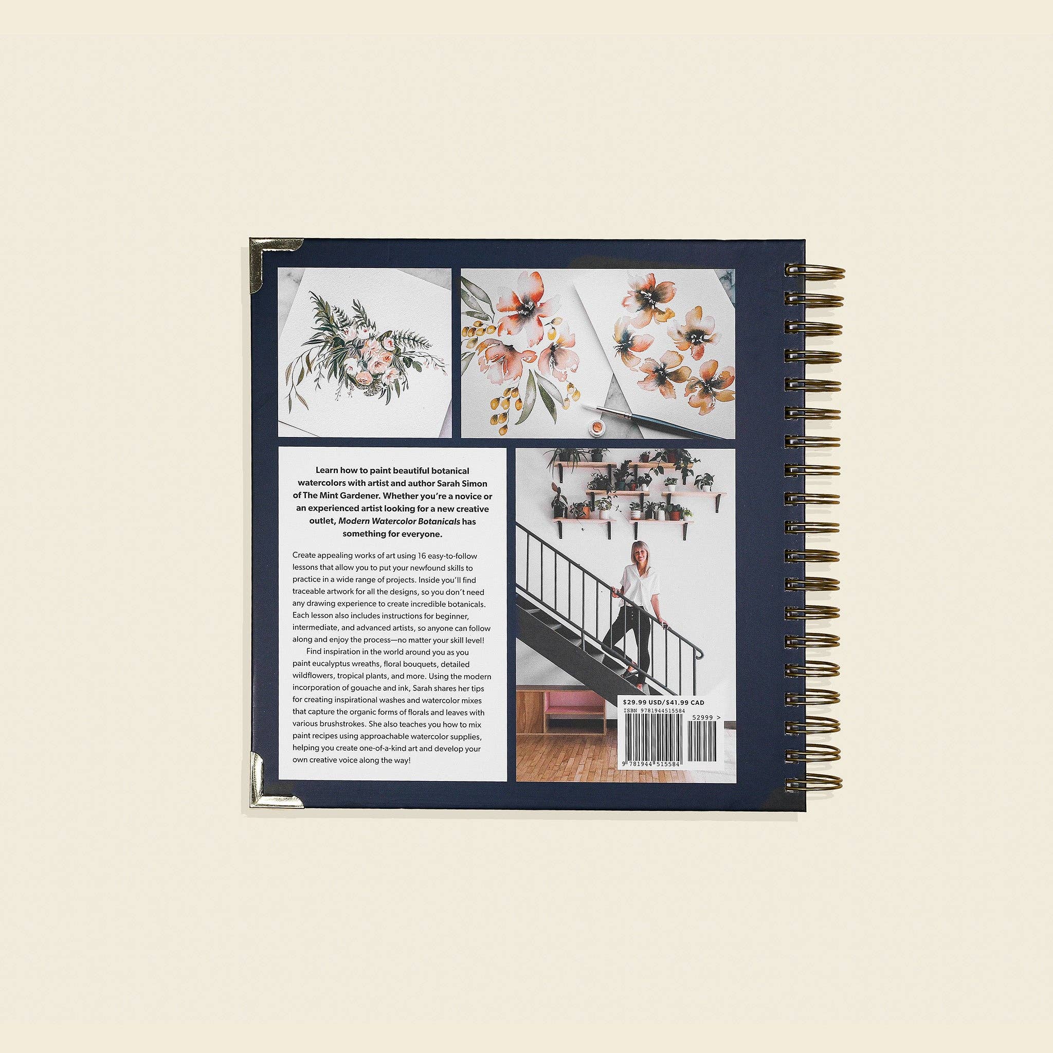 How-to Watercolor Book: Modern Watercolor Botanical (Spiral)-ACTIVITY BOOK-MODE-Couture-Boutique-Womens-Clothing