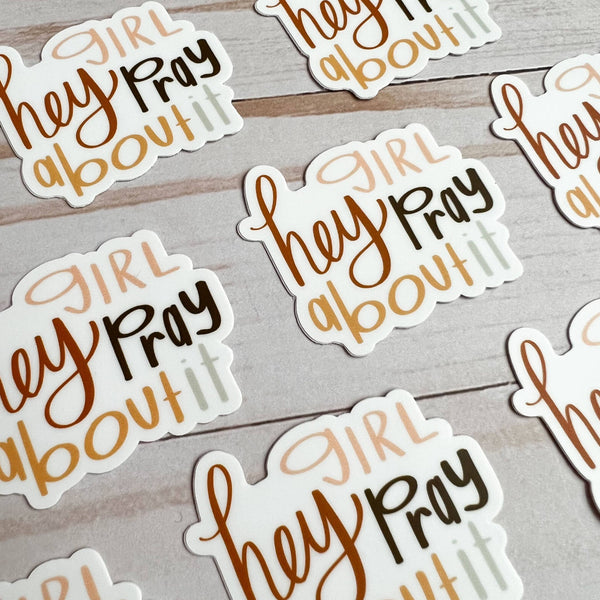 Girl Pray About It Sticker | Christian stickers-MODE-Couture-Boutique-Womens-Clothing