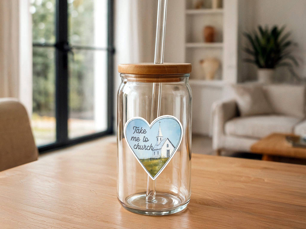 Take Me to Church | Vinyl Christian Sticker | Heart Painting-MODE-Couture-Boutique-Womens-Clothing