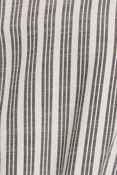 MARLOWE STRIPE TIE-FRONT TOP IN WHITE/BLACK-Tops-MODE-Couture-Boutique-Womens-Clothing