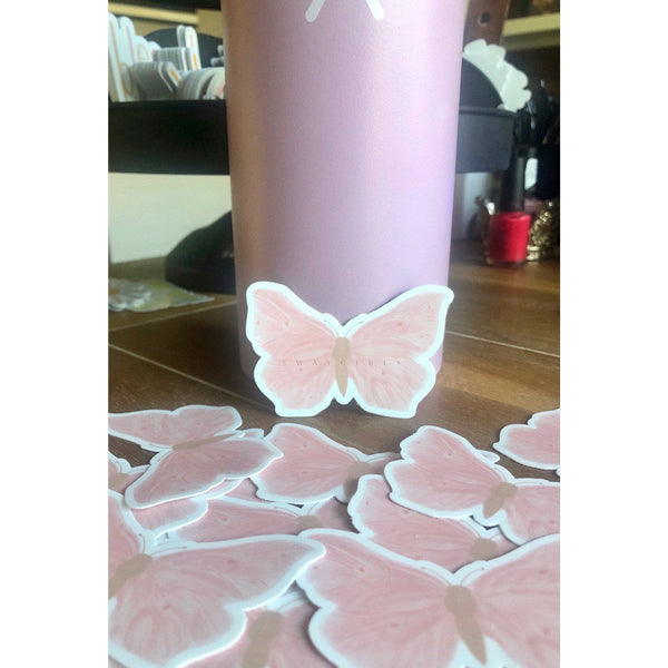 Pink Butterfly Sticker-MODE-Couture-Boutique-Womens-Clothing